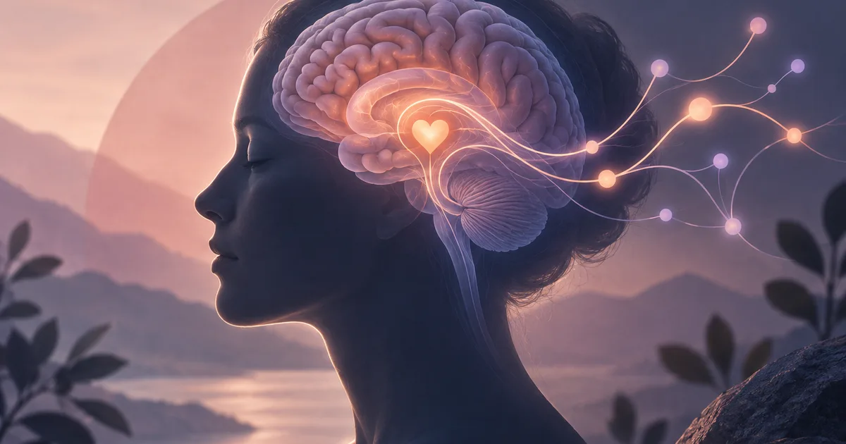 A conceptual brain-and-emotion illustration with neural connections